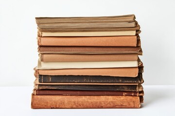 Fototapeta premium A Towering Collection of Vintage Books: A Timeless Display of Knowledge and History