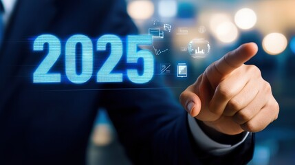 2025 vision for business growth with digital innovation, technology trends, and strategic planning for future success in competitive markets and investment opportunities.