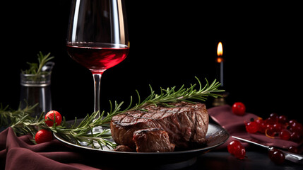 Grilled Steak and Red Wine Elegance