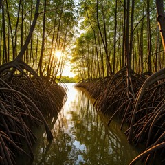 Mangrove Swamp at Sunrise
