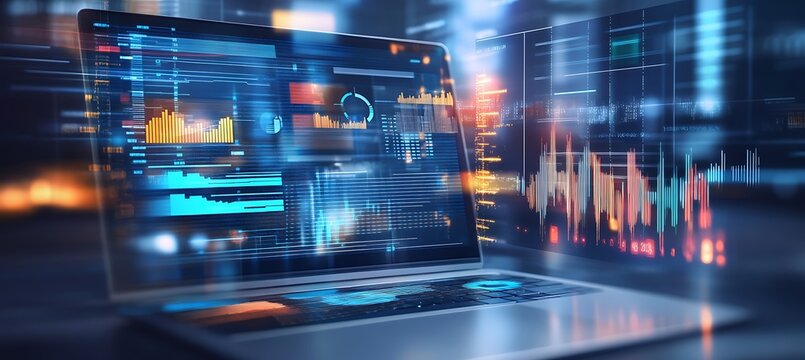 Digital Six Sigma Training Module Displayed on Laptop Screen with Customizable Text Space for Online Learning and Professional Development