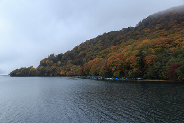日光　紅葉　いろは坂
