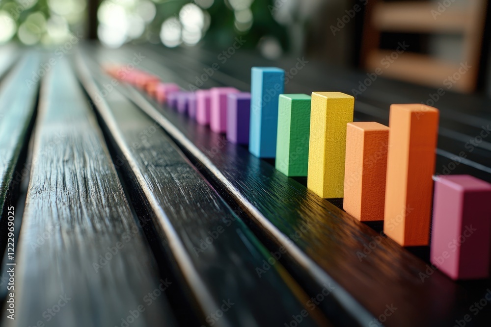 Poster detailed business report analysis with graphs and statistics on a table