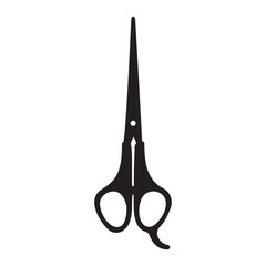 Hair Cutting Scissor Silhouette Vector Illustration