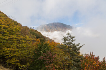 日光　紅葉　いろは坂