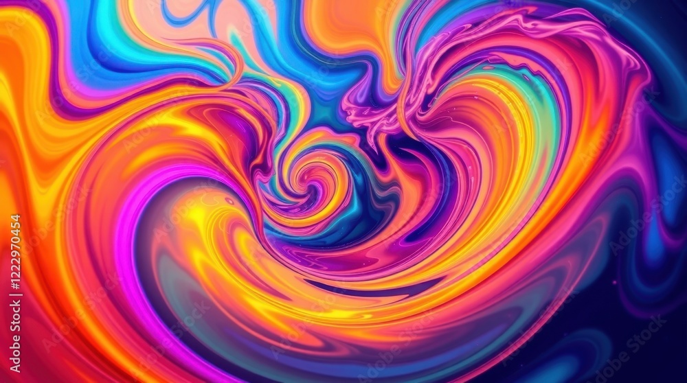 Aufkleber colorful swirling patterns create a vibrant abstract artwork that captivates the viewer's imaginatio