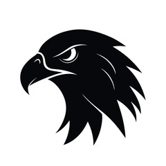 Eagle head illustration. Eagle portrait silhouette art vector illustration isolated on white background