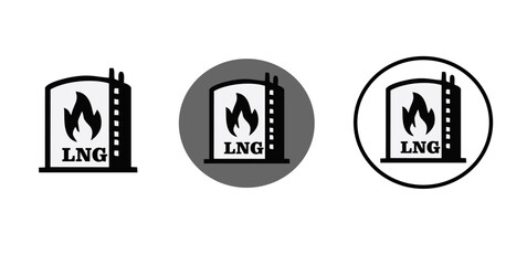 LNG terminal glyph vector icon