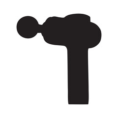 Massage Gun Silhouette Vector Illustration