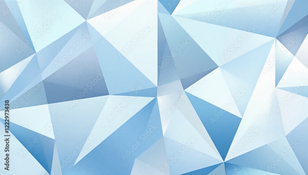 Poster a captivating abstract background featuring a pattern of interconnected light blue and white triangl