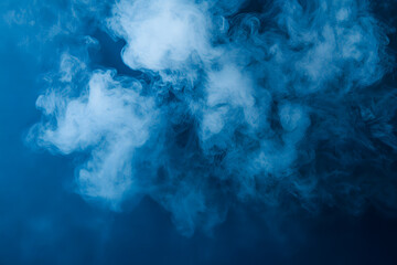 Abstract Blue Glowing Waves with Sparkling Particle Effects