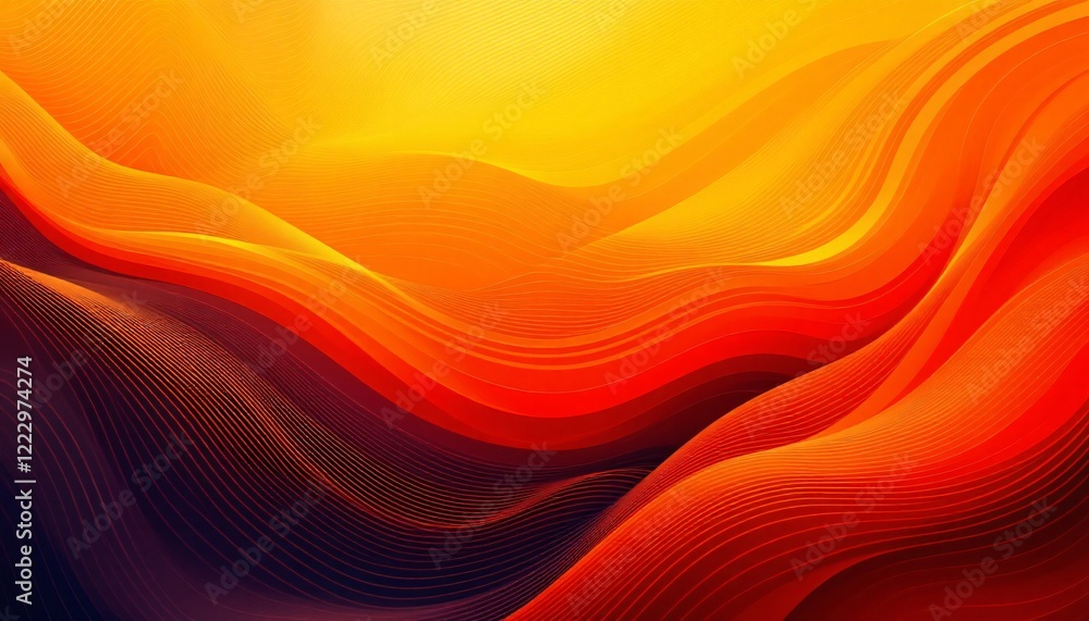 Poster this abstract image showcases a captivating interplay of orange and red hues, creating a sense of mo