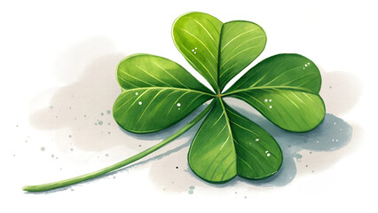Vibrant green Irish shamrock symbolizing luck and tradition