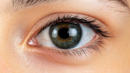 Obraz premium Eyes close-up showcasing subtle under-eye pigmentation