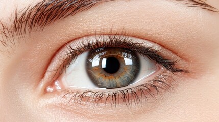 Obraz premium Eyes close-up showcasing subtle under-eye pigmentation