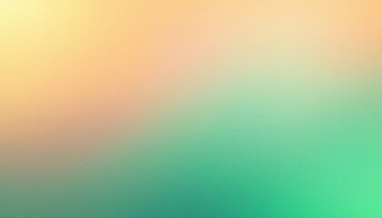 Obraz premium This image features a smooth, gradient transition of pastel colors from warm peach and beige to a cool teal and mint green