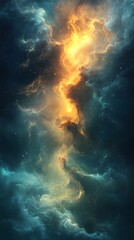 A background of pale green and yellow hues blending with faint transparency.