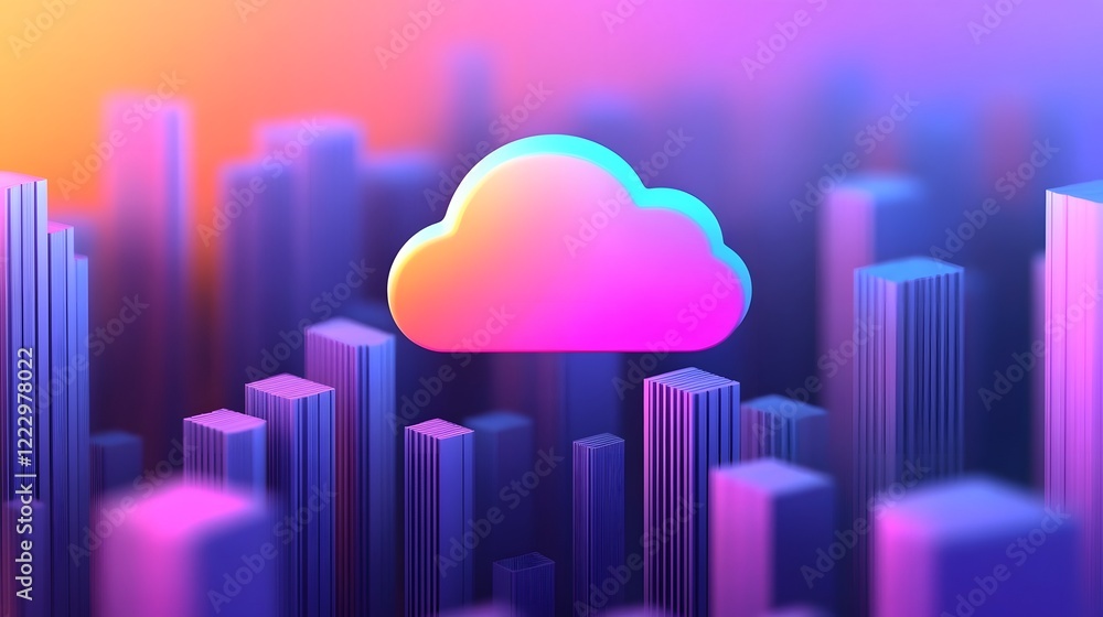 Aufkleber futuristic connectivity:augmented reality harnessing cloud computing in wearable tech
