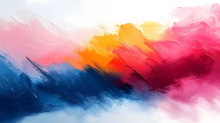A background of random brushstrokes in light pastel colors on a white base.