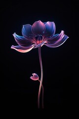 Futuristic flower nature purple.