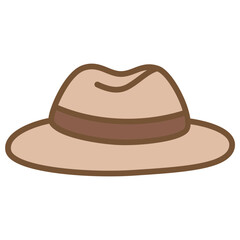 cute kawaii Hat outline cartoon doodle illustration
