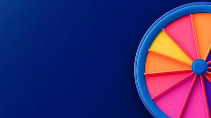 Obraz premium Colorful Spinning Wheel Game Embedded in a Virtual Conference Platform for Engaging Attendees with