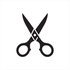scissors icon isolated on white Background 
