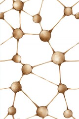 Fototapeta premium Intricate illustration of interconnected nodes forming a decorative network pattern representing connectivity and structure