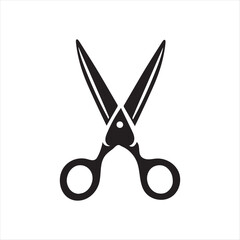 scissors icon isolated on white Background 
