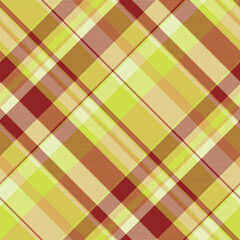 Vibrant diagonal plaid pattern in warm autumnal hues.  Perfect for textile design, website backgrounds, or fashion projects.  Seamless repeat texture with a rustic yet modern feel.