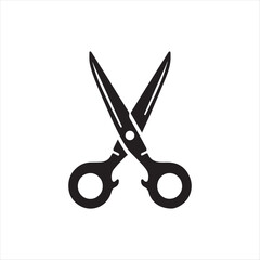 scissors icon isolated on white Background 

