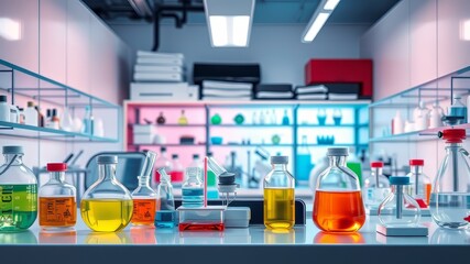 Colorful Scientific Lab Illustrations - High-Quality Photos