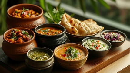 Fototapeta premium new famous fresh breakfast and tiffins