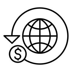 global transaction vector icon