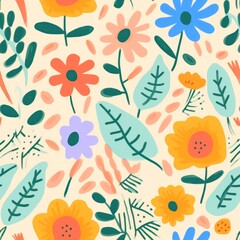 Fototapeta premium Floral pattern flower plant.