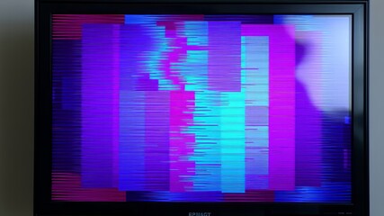 Obraz premium Distorted TV Glitch Art - RGB Burst