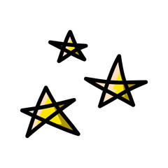 yellow star on white