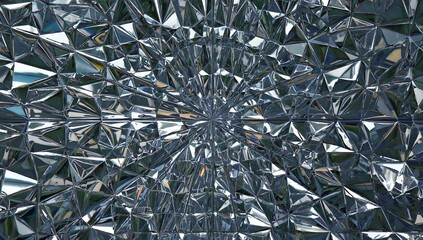 geometric reflexive glass with fractal structucture 