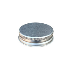 silver metal lid isolate.