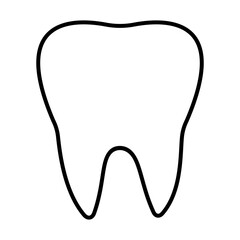 Tooth molar outline icon symbol illustration