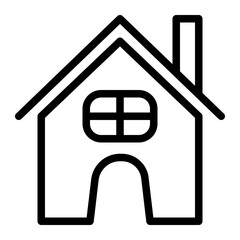 Home Icon with Trendy Line Style
