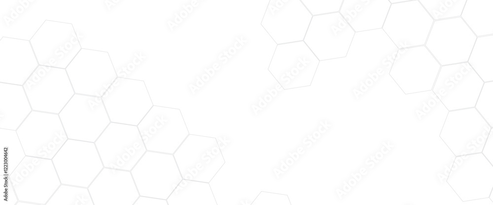 Poster vector abstract honeycomb white and gray geometric abstract background with simple hexagonal element