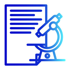 Research Icon with Trendy Line Gradient Style