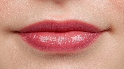 Lips and chin close-up showing fine lines in a natural look