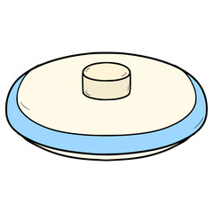 cup lids illustration hand drawn isolated vector