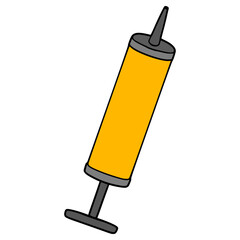 hand balloon air pump illustration hand drawn isolated vector