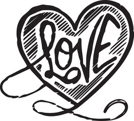 Hearts silhouette vector illustration for valentine's day