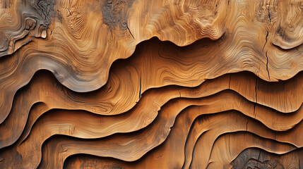 The texture of the wood inside