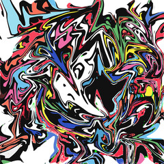 abstract colorful pattern with flowers