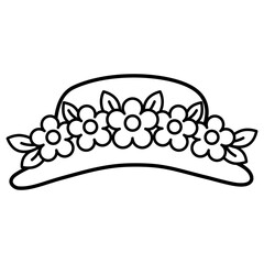 cute kawaii Hat outline cartoon doodle illustration